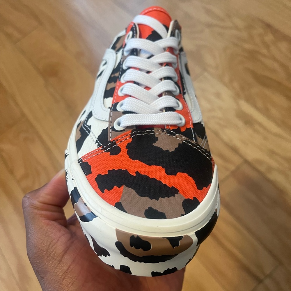 Vans Old Skool Tape Animal Print (Tan Brown Orange Black)